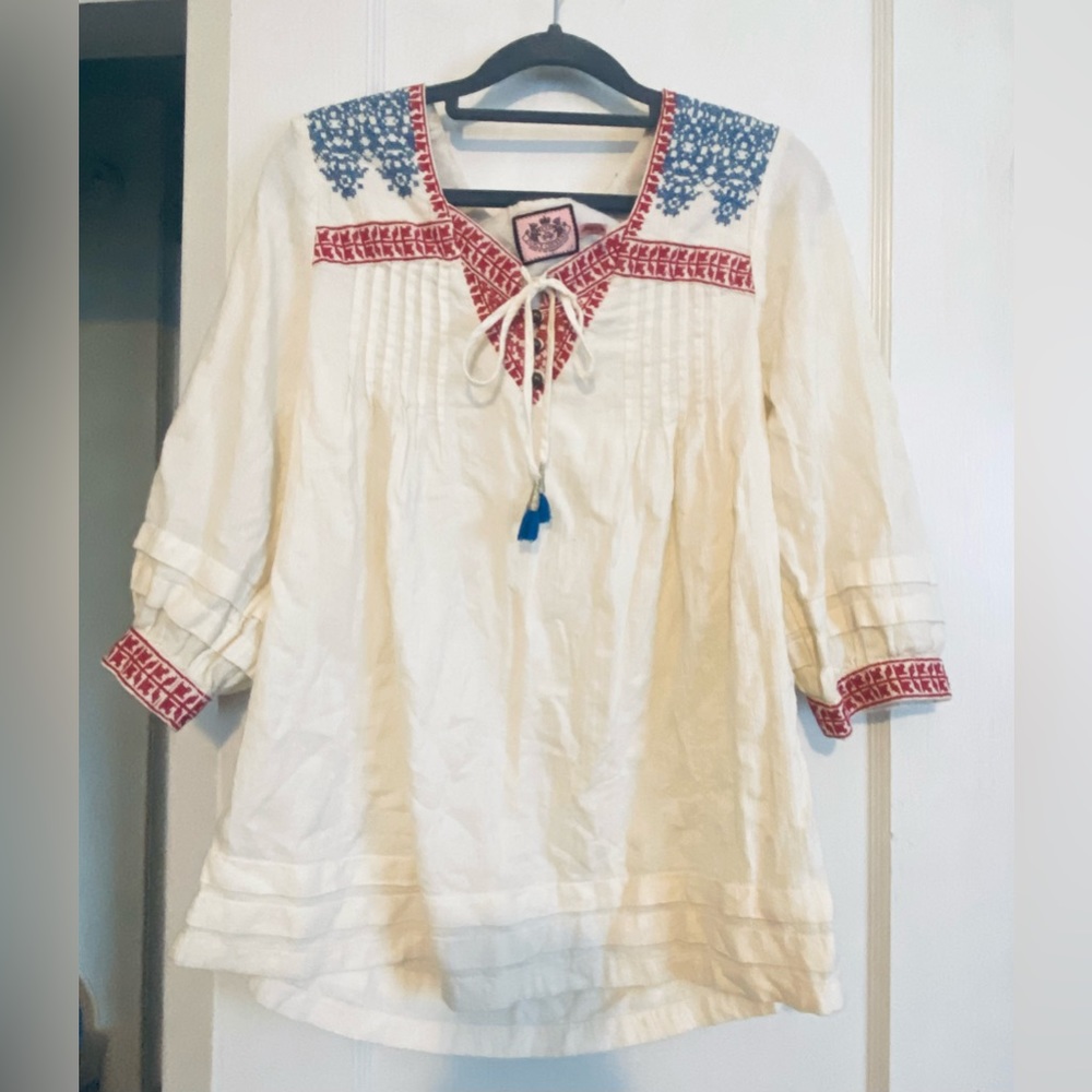 NWOT Juicy Couture embroidered tunic - Size 0